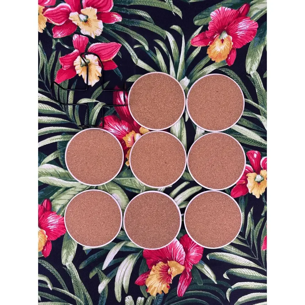 8-Piece Diamond Art Completed Fruit Pattern Cork Coaster